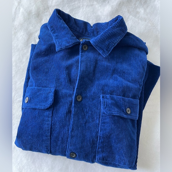Men’s GAP cobalt blue corduroy jacket / shacket / overshirt / boyfriend-shirt. - Picture 5 of 8
